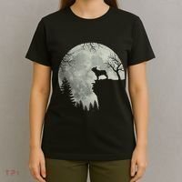 French Bulldog Dog And Moon Halloween Costume T-Shirt thumb 4