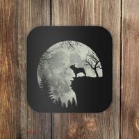 French Bulldog Dog And Moon Halloween Costume Coaster thumb 0