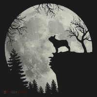 French Bulldog Dog And Moon Halloween Costume Women's Hoodie thumb 2