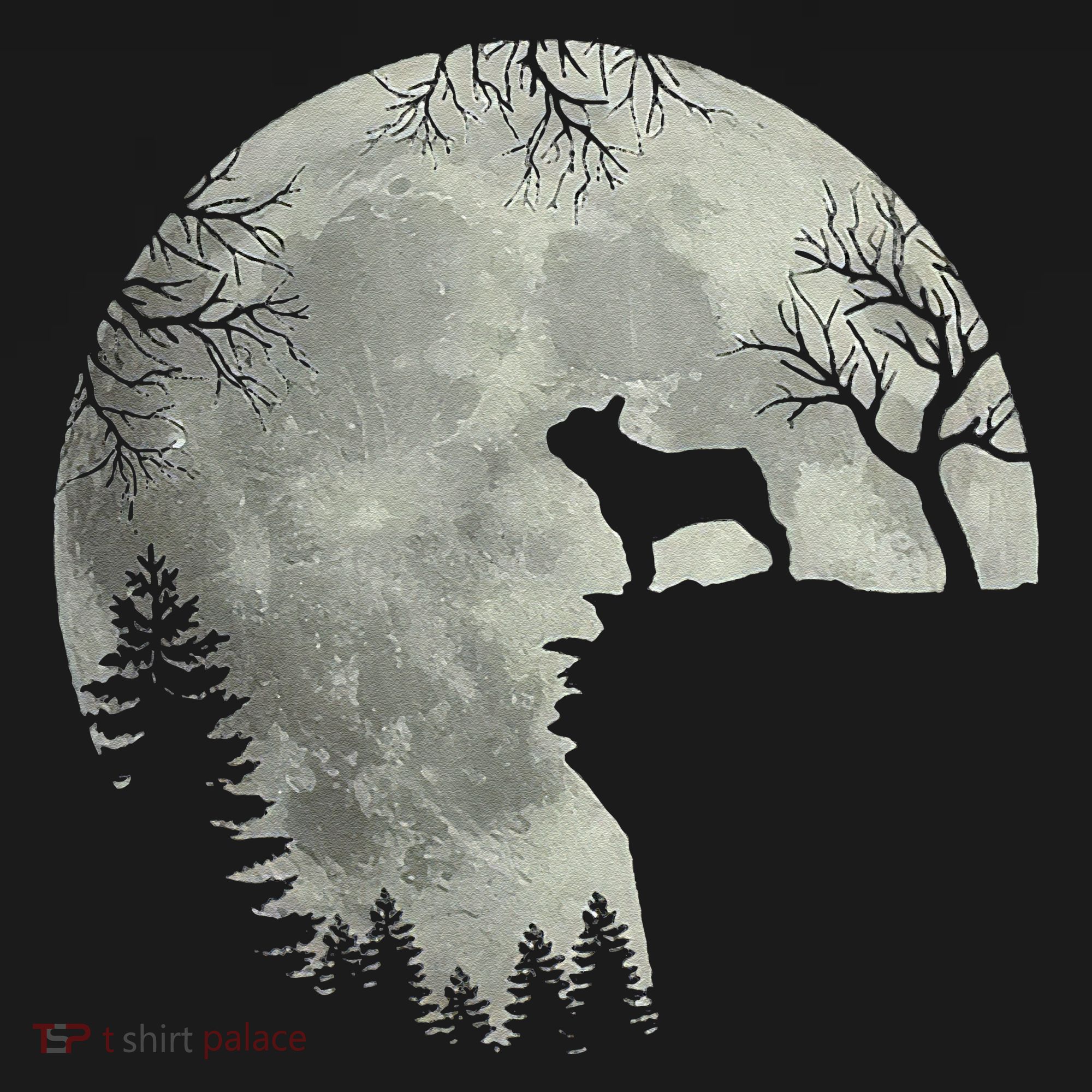 French Bulldog Dog And Moon Halloween Costume Mousepad