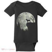French Bulldog Dog And Moon Halloween Costume Baby Bodysuit thumb 0