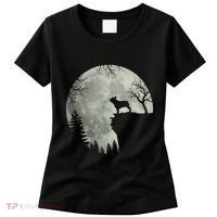 French Bulldog Dog And Moon Halloween Costume Women's T-Shirt thumb 0