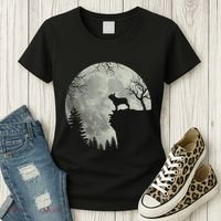 French Bulldog Dog And Moon Halloween Costume Women's T-Shirt thumb 3