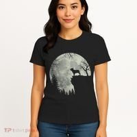 French Bulldog Dog And Moon Halloween Costume Women's T-Shirt thumb 4
