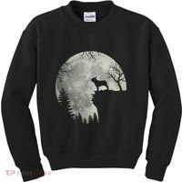 French Bulldog Dog And Moon Halloween Costume Kids Sweatshirt thumb 0