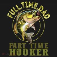 Fishing Bass Dad Full Time Dad Part Time Hooker Fishing Dad Great Gift Ornament thumb 1