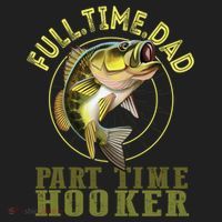 Fishing Bass Dad Full Time Dad Part Time Hooker Fishing Dad Great Gift Hat thumb 2