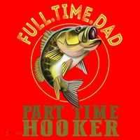 Fishing Bass Dad Full Time Dad Part Time Hooker Fishing Dad Great Gift Santa Hat thumb 1