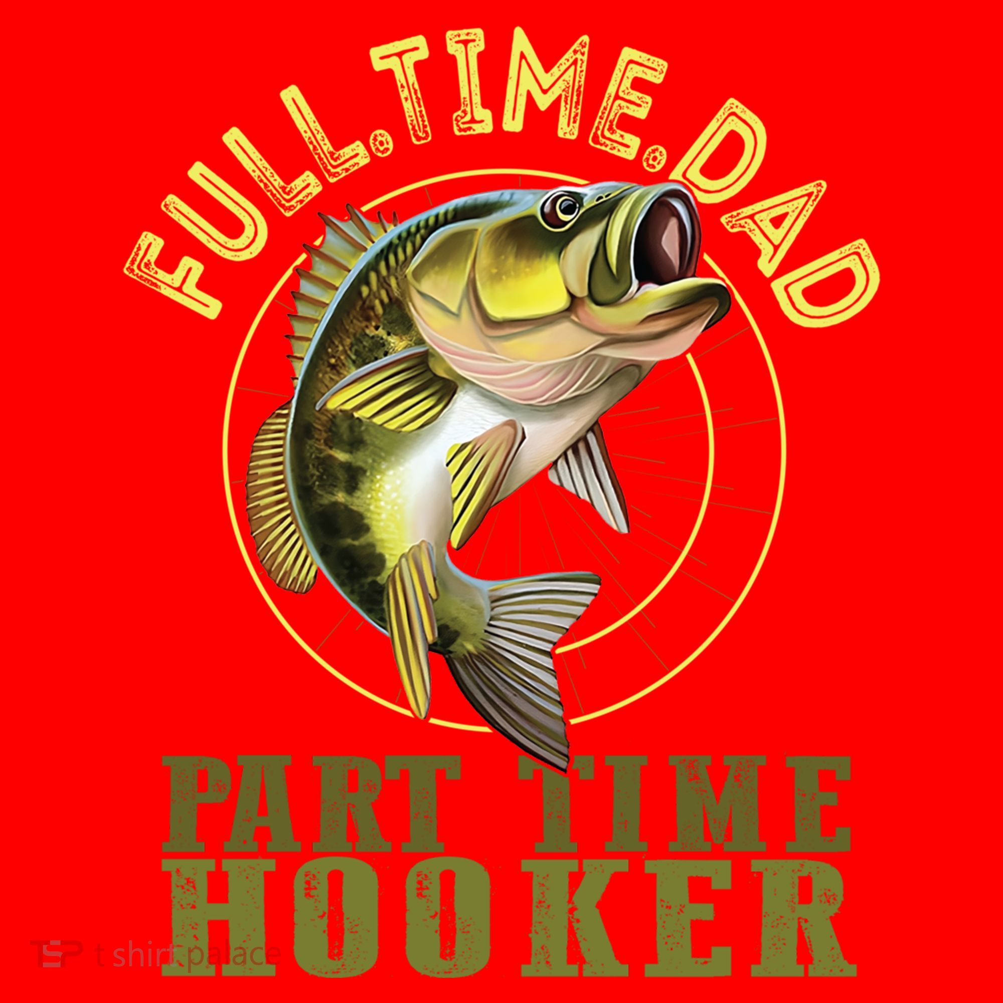 Fishing Bass Dad Full Time Dad Part Time Hooker Fishing Dad Great Gift Santa Hat