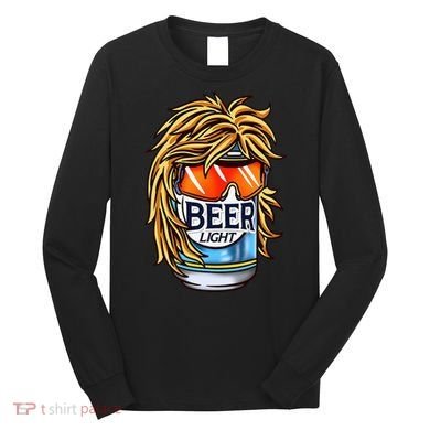 Funny Beer Drinking Funny Redneck Mullet Long Sleeve Shirt