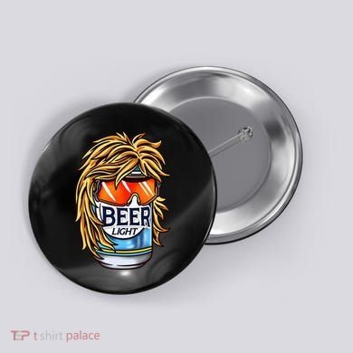 Funny Beer Drinking Funny Redneck Mullet Button