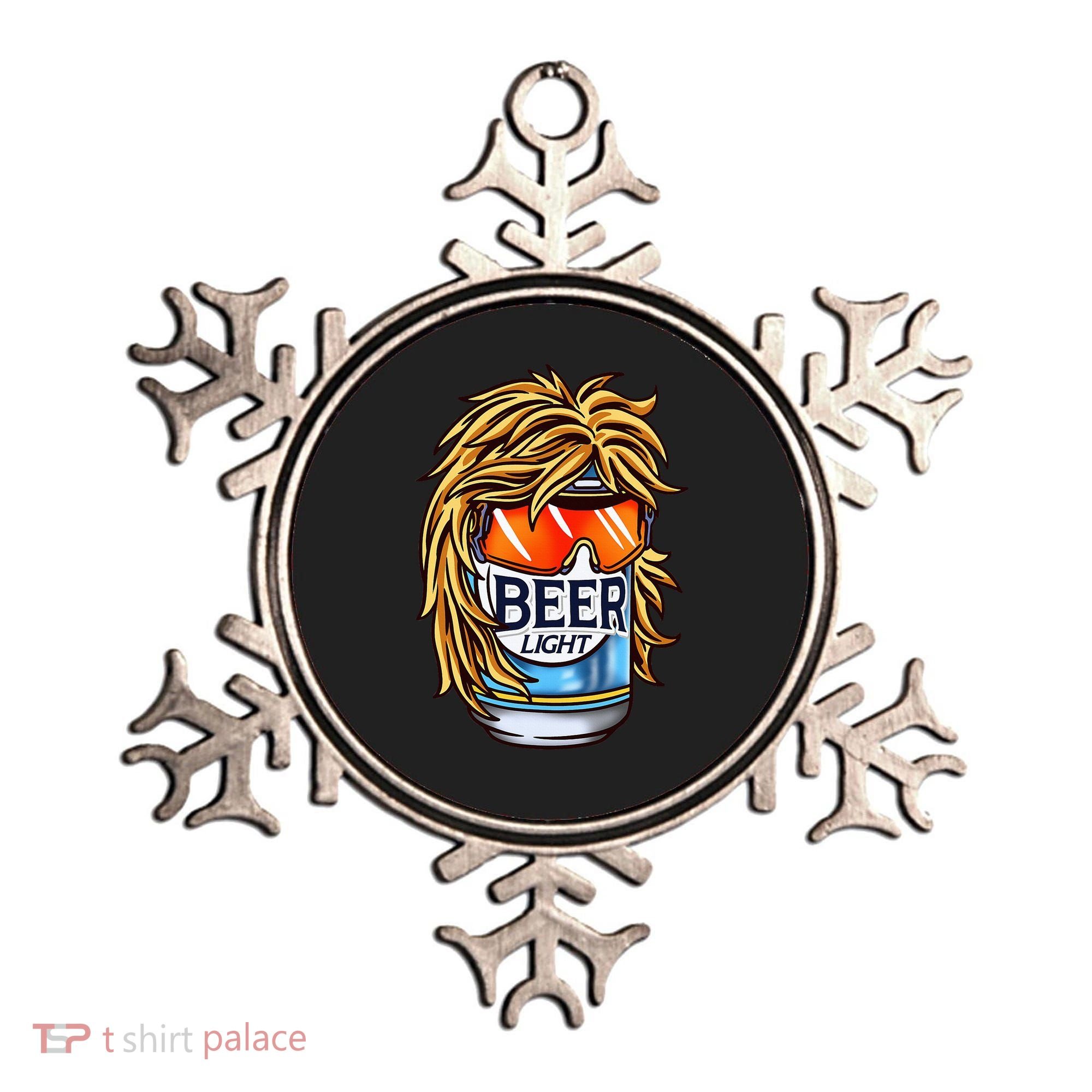 Funny Beer Drinking Funny Redneck Mullet Ornament