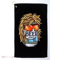 Funny Beer Drinking Funny Redneck Mullet Golf Towel thumb 0