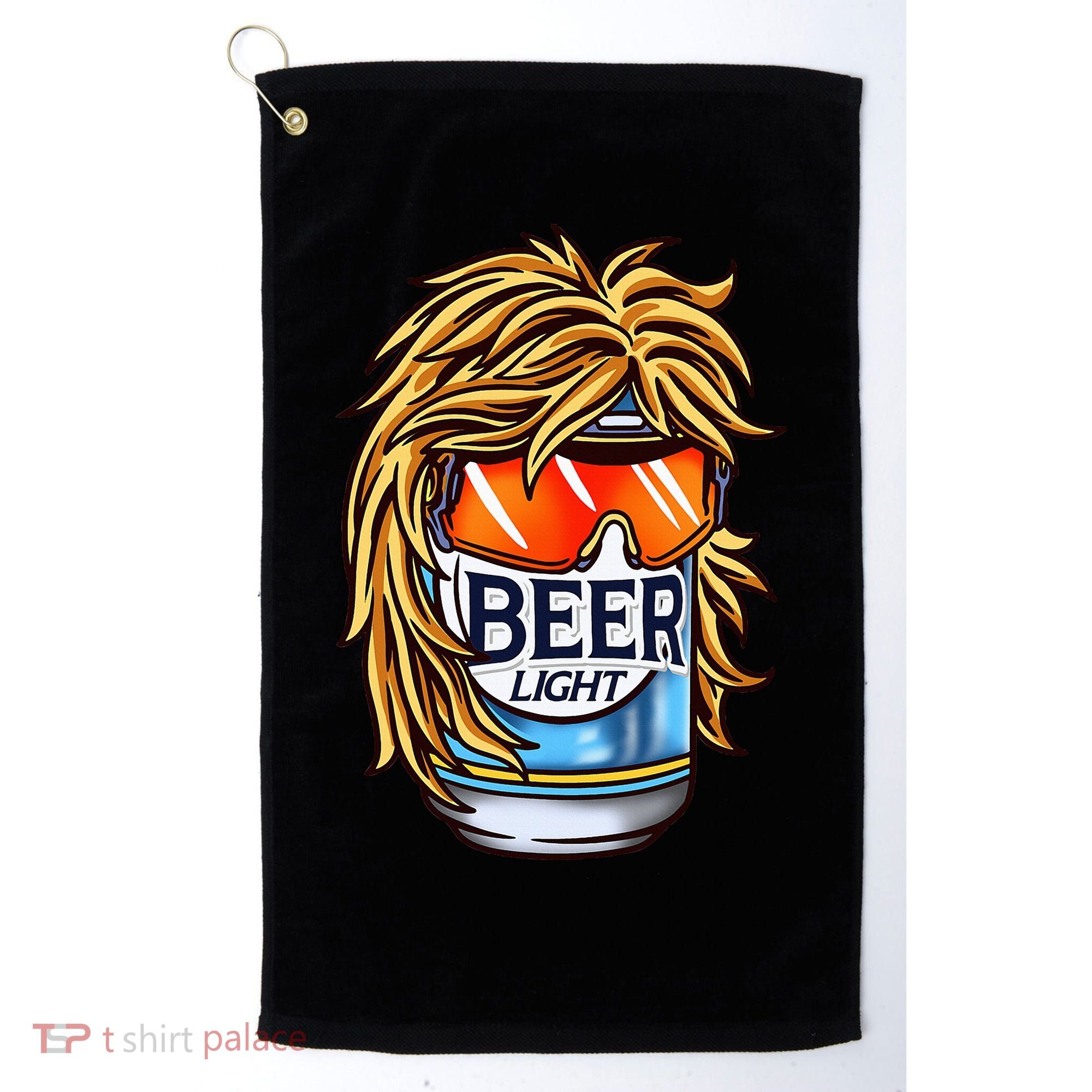 Funny Beer Drinking Funny Redneck Mullet Golf Towel