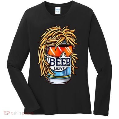 Funny Beer Drinking Funny Redneck Mullet Women's Long Sleeve Shirt