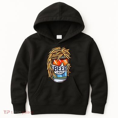 Funny Beer Drinking Funny Redneck Mullet Kids Hoodie
