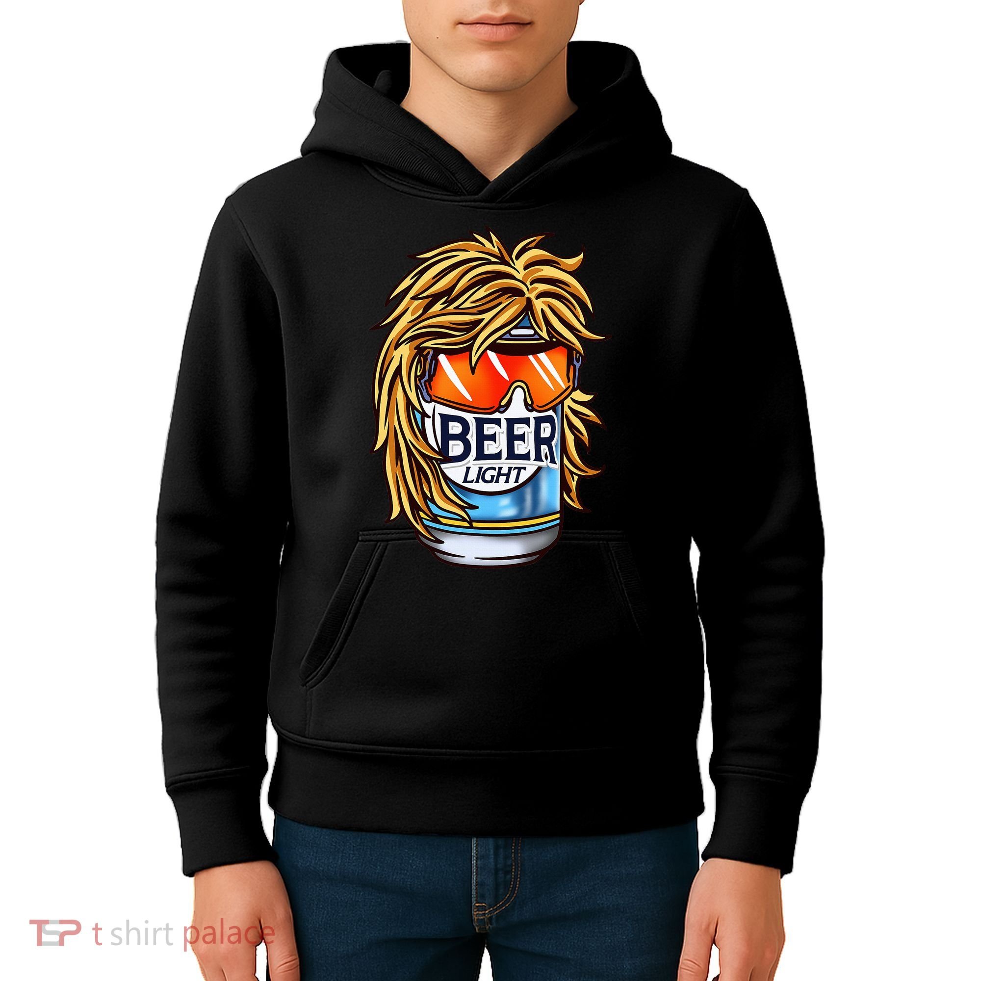Funny Beer Drinking Funny Redneck Mullet Kids Hoodie