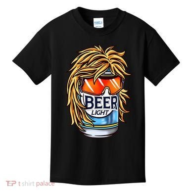 Funny Beer Drinking Funny Redneck Mullet Kids T-Shirt