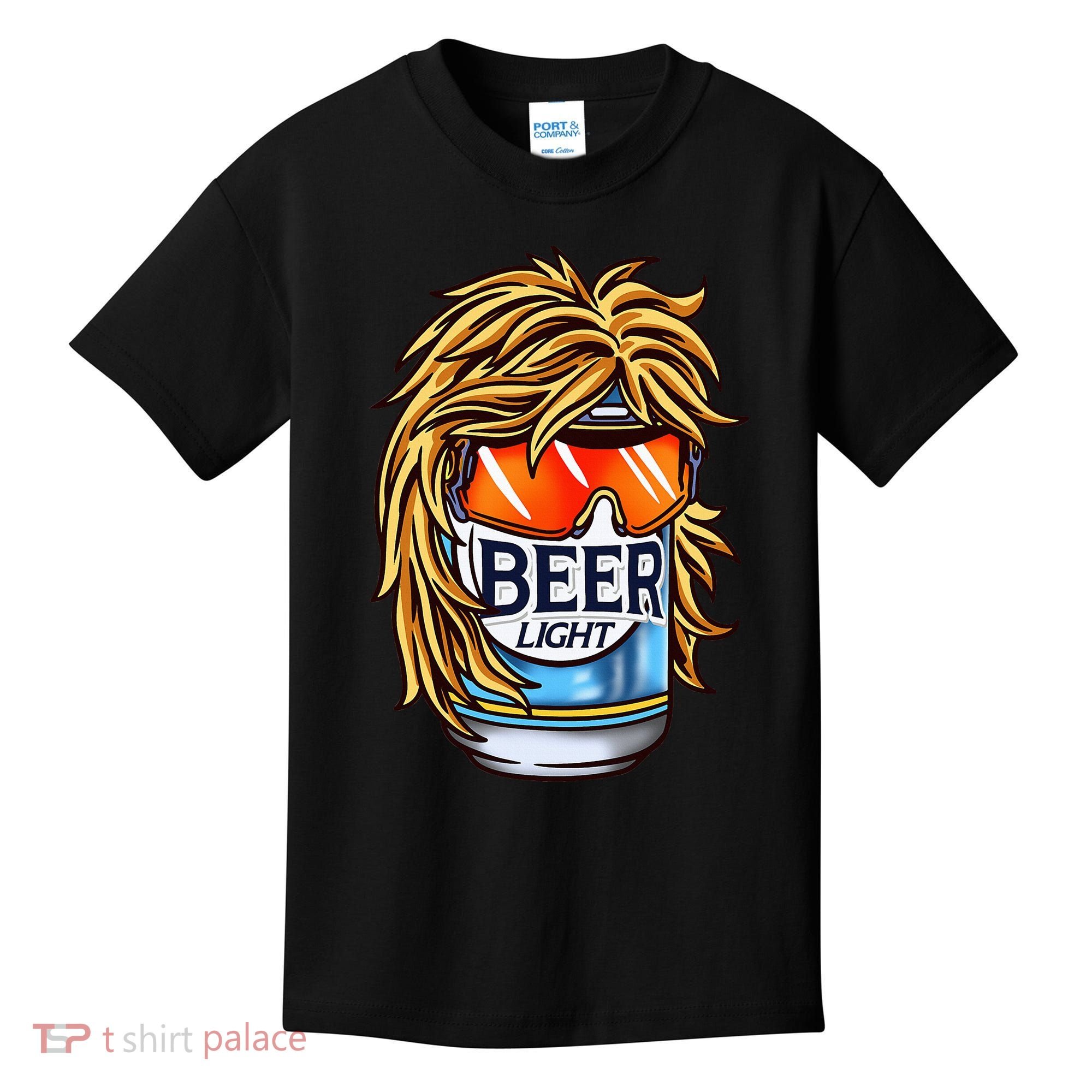 Funny Beer Drinking Funny Redneck Mullet Kids T-Shirt
