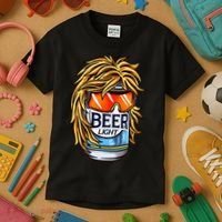 Funny Beer Drinking Funny Redneck Mullet Kids T-Shirt thumb 3
