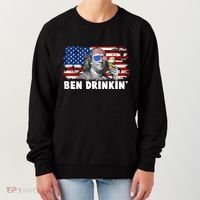 Funny Ben Drinkin USA American Flag Women's Sweatshirt thumb 0