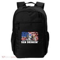 Funny Ben Drinkin USA American Flag Backpack thumb 0