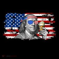 Funny Ben Drinkin USA American Flag Coffee Mug thumb 5