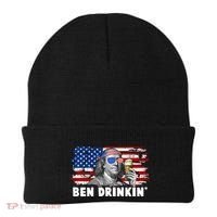 Funny Ben Drinkin USA American Flag Beanie thumb 0