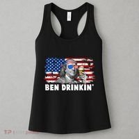 Funny Ben Drinkin USA American Flag Women's Tank Top thumb 3