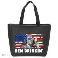 Funny Ben Drinkin USA American Flag Tote Bag thumb 0