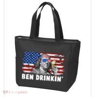 Funny Ben Drinkin USA American Flag Tote Bag thumb 3