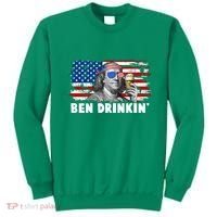 Funny Ben Drinkin USA American Flag Sweatshirt thumb 0