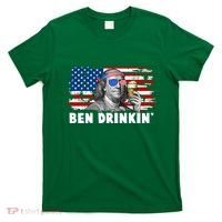 Funny Ben Drinkin USA American Flag T-Shirt thumb 0