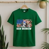 Funny Ben Drinkin USA American Flag T-Shirt thumb 2