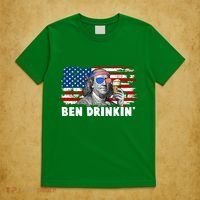 Funny Ben Drinkin USA American Flag T-Shirt thumb 5