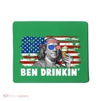 Funny Ben Drinkin USA American Flag Mousepad thumb 0