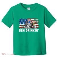 Funny Ben Drinkin USA American Flag Toddler T-Shirt thumb 0