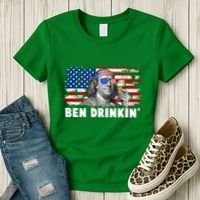 Funny Ben Drinkin USA American Flag Women's T-Shirt thumb 3