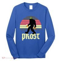 Funny Bigfoot Drinking Beer German Oktoberfest Prost Long Sleeve Shirt thumb 0
