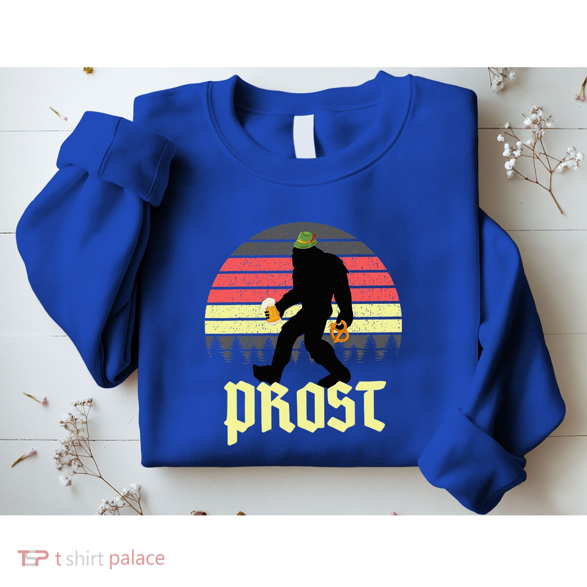Funny Bigfoot Drinking Beer German Oktoberfest Prost Sweatshirt