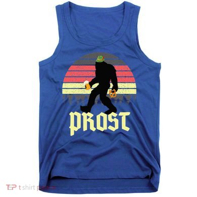Funny Bigfoot Drinking Beer German Oktoberfest Prost Tank Top
