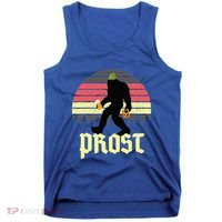 Funny Bigfoot Drinking Beer German Oktoberfest Prost Tank Top thumb 0
