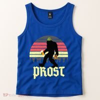 Funny Bigfoot Drinking Beer German Oktoberfest Prost Tank Top thumb 2