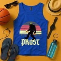 Funny Bigfoot Drinking Beer German Oktoberfest Prost Tank Top thumb 4