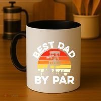 Funny Best Dad By Par FatherS Day Disc Golf Golfing Gift Coffee Mug thumb 4