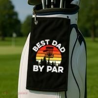 Funny Best Dad By Par FatherS Day Disc Golf Golfing Gift Golf Towel thumb 2