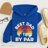 Funny Best Dad By Par FatherS Day Disc Golf Golfing Gift Hoodie thumb 4