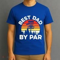 Funny Best Dad By Par FatherS Day Disc Golf Golfing Gift T-Shirt thumb 3