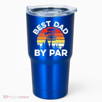 Funny Best Dad By Par FatherS Day Disc Golf Golfing Gift Tumbler