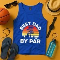 Funny Best Dad By Par FatherS Day Disc Golf Golfing Gift Tank Top thumb 4